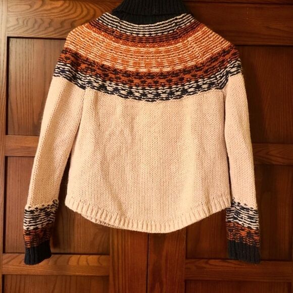 Madewell Brookdale Fair Isle Turtleneck Sweater Avalon Pink XS - Picture 12 of 14